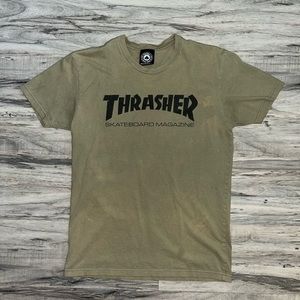 Olive green Thrasher tee